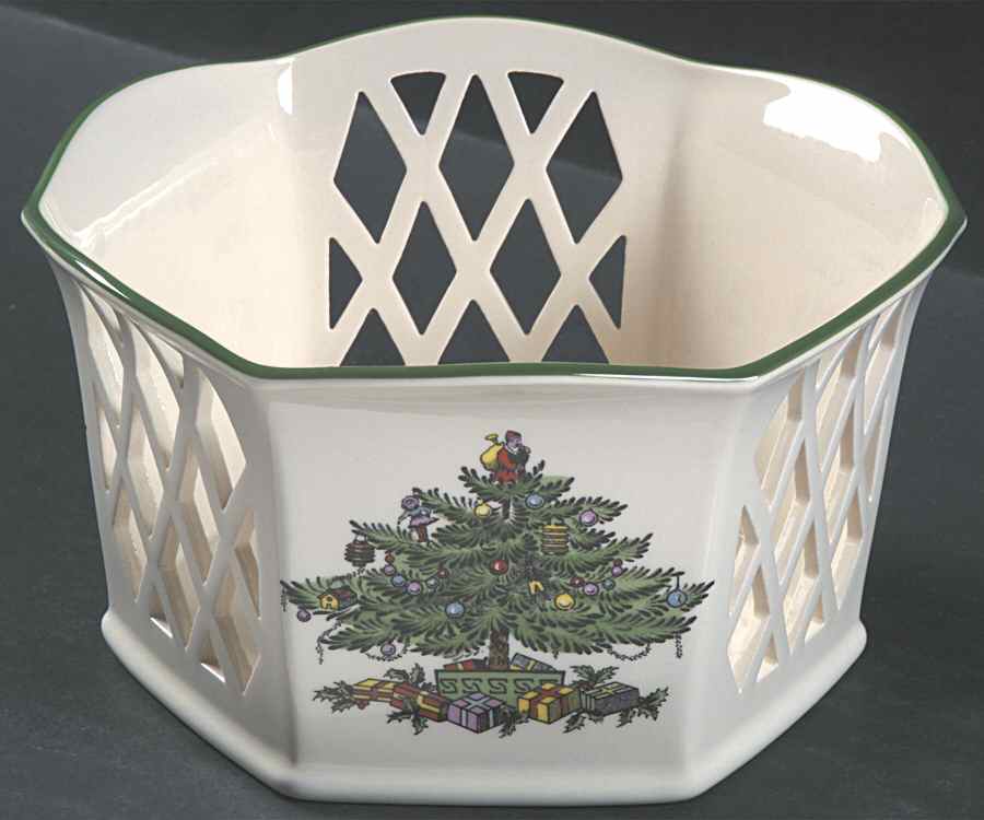 Christmas Tree Pierced Wine Bottle Coaster by Spode-1