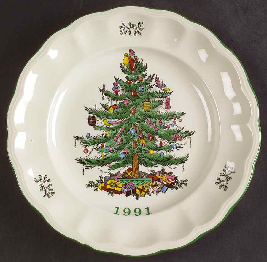 Christmas Tree 1991 Collector Plate by Spode-1