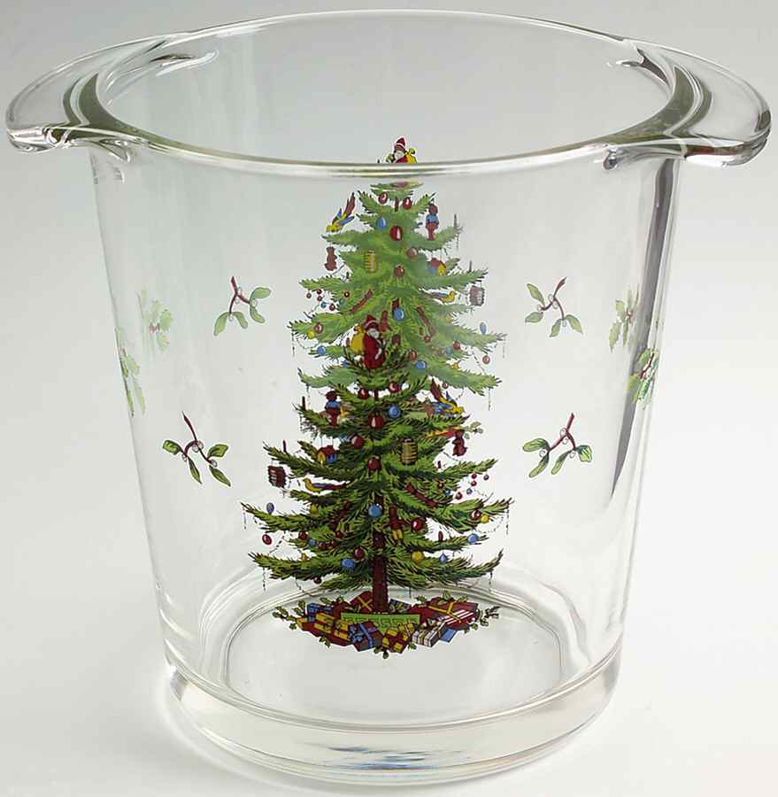 Christmas Tree Glassware Ice Bucket by Spode-1