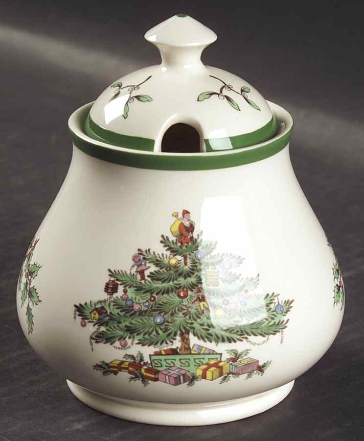 Christmas Tree Jam/Jelly & Lid by Spode-1