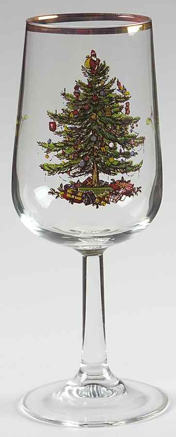 Christmas Tree Glassware Goblet by Spode-1