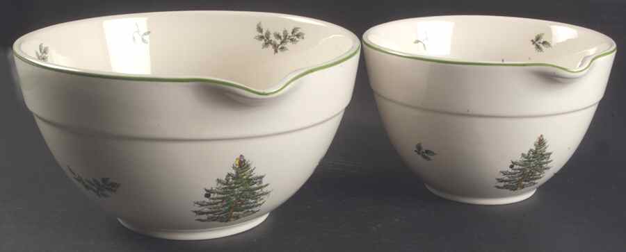 Christmas Tree Mixing Bowl-10" & 8"(Set of 2) by Spode-1