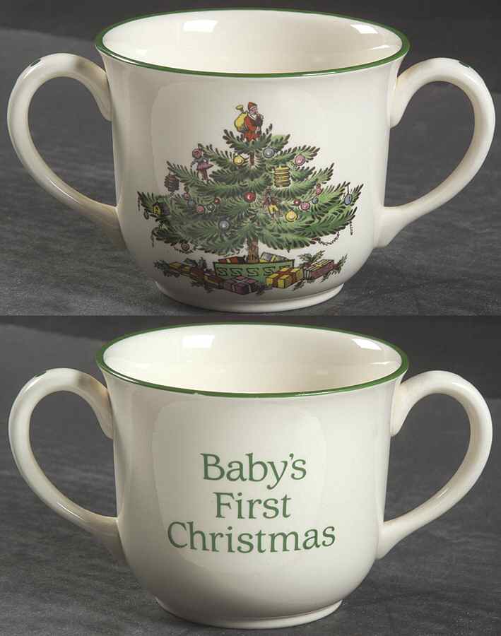 Christmas Tree Child's Mug-Baby's First by Spode-1