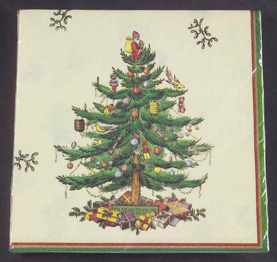 Christmas Tree Package of Paper Dinner Napkins by Spode-1