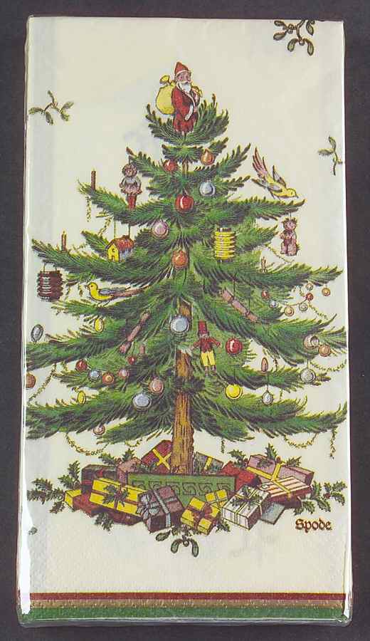 Christmas Tree Boxed Package of Paper Dinner Napkins by Spode-1
