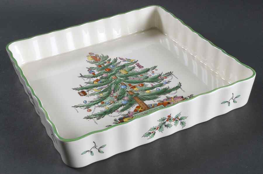Christmas Tree Tray for 5 Piece Hors d'Oeuvres Set by Spode-1