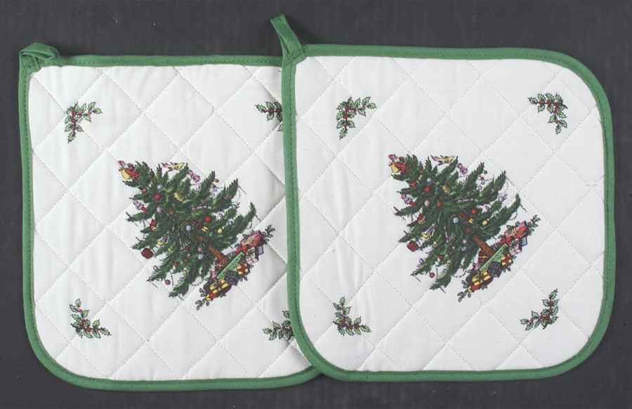 Christmas Tree (Set of 2) Cloth Potholders by Spode-1