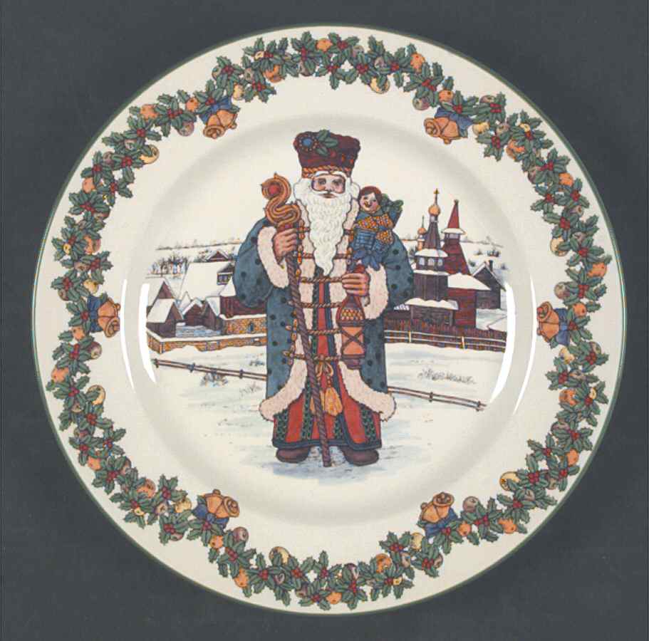 Christmas Tree Santas around the World Plate by Spode-1