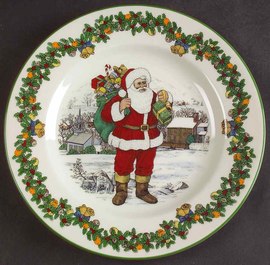 Christmas Tree Santas around the World Plate by Spode-1