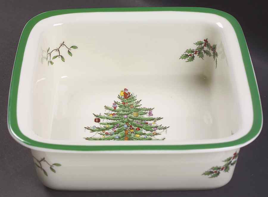 Christmas Tree 8" Square Baker by Spode-1