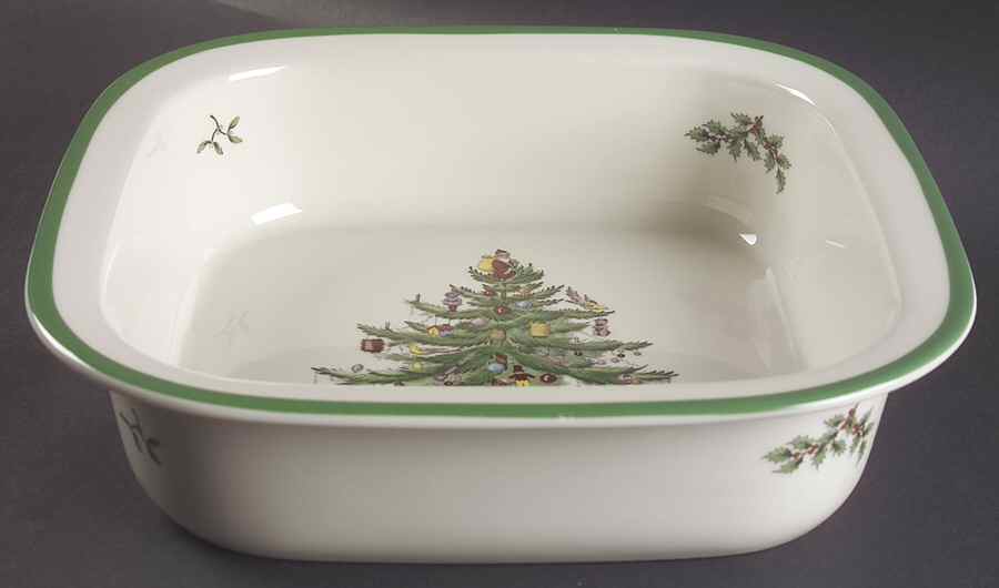 Christmas Tree 12" Square Baker by Spode-1