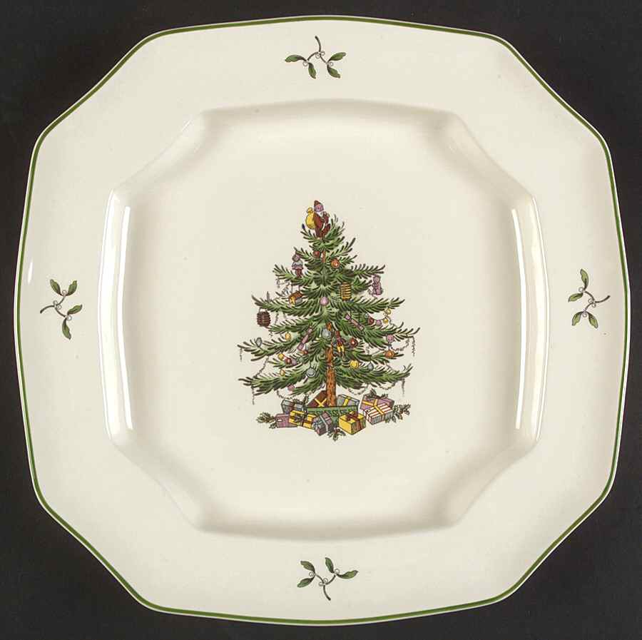 Christmas Tree 9" Square Serving Platter by Spode-1