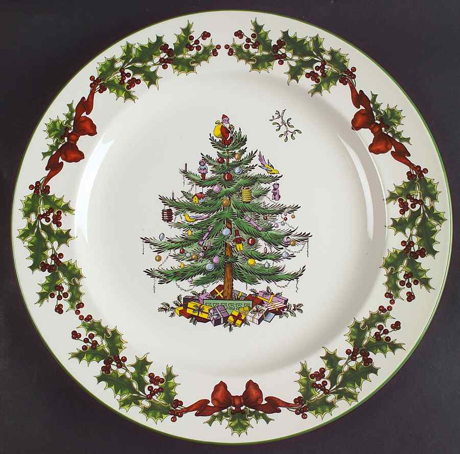 Christmas Tree Service Plate (Charger) by Spode-1