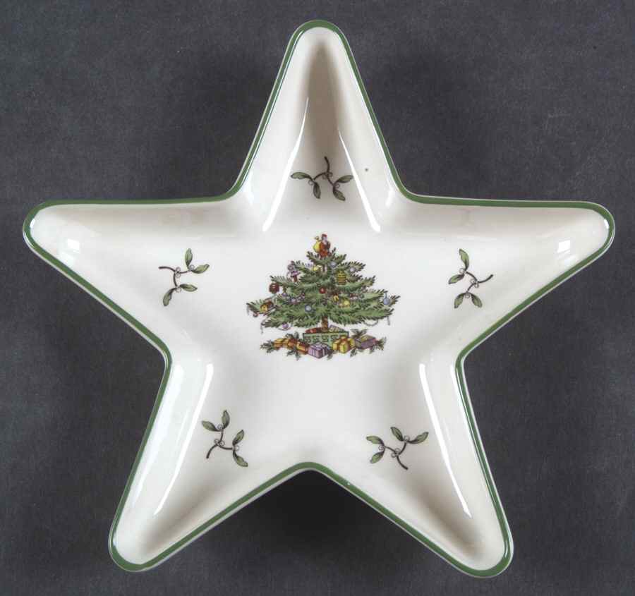 Christmas Tree Small Star Shaped Dish by Spode-1