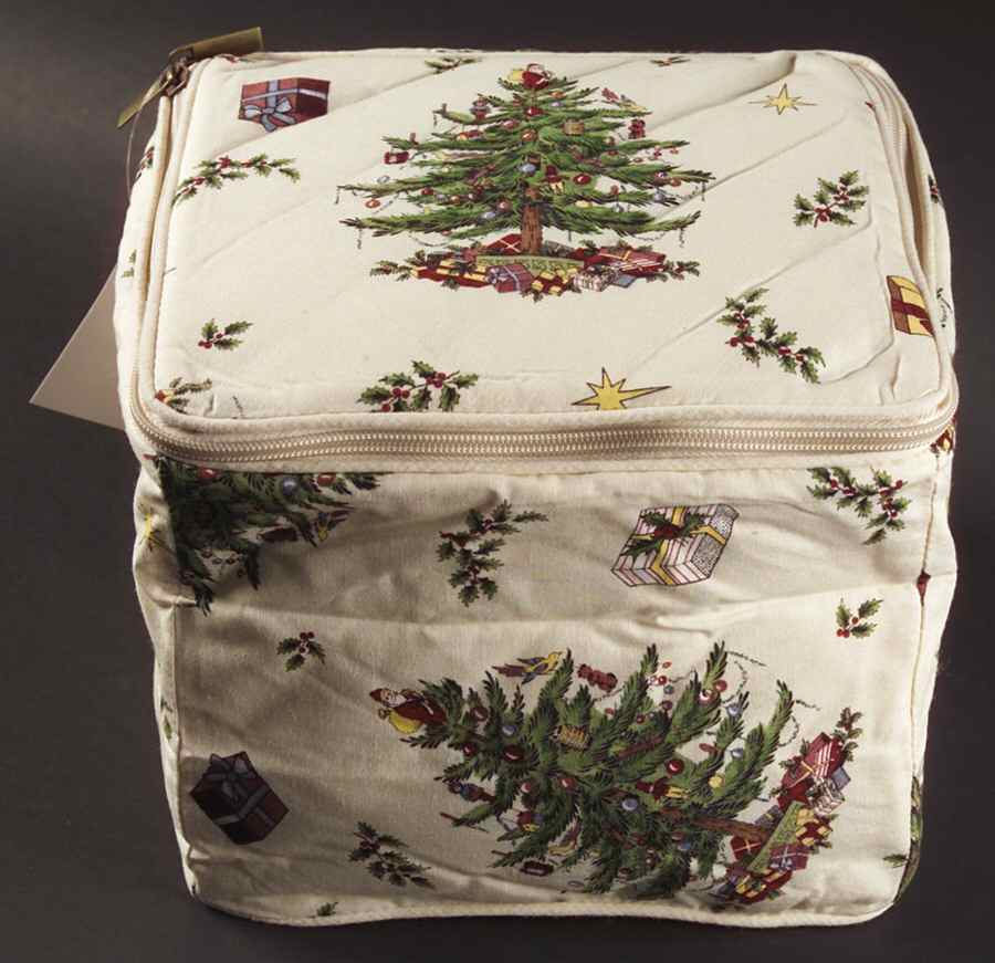 Christmas Tree Salad Plate Storage Bag/Case (Holds 8) by Spode-1