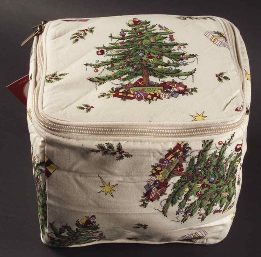 Christmas Tree Saucer Storage Bag/Case (Holds 8) by Spode-1