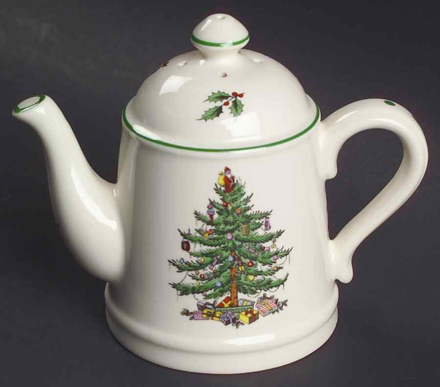 Christmas Tree Figural Pepper Shaker by Spode-1
