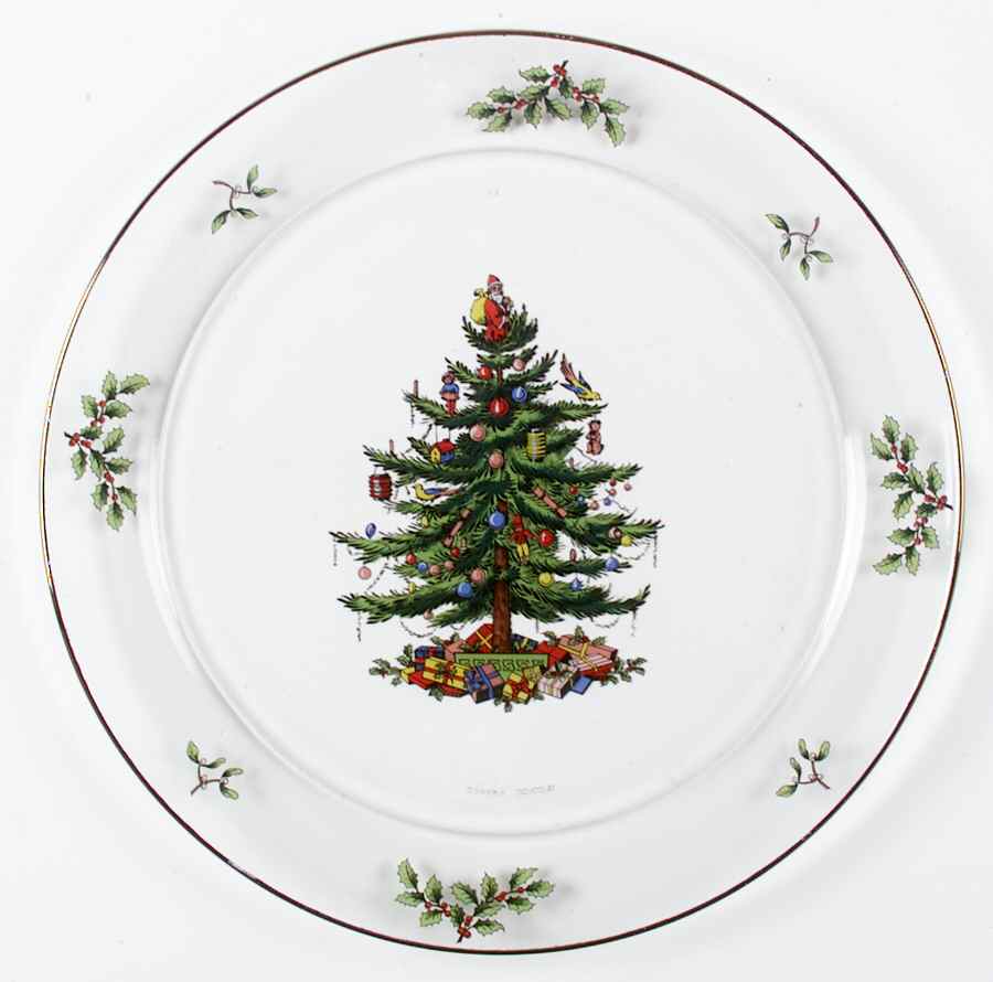 Christmas Tree Round Glassware Platter by Spode-1