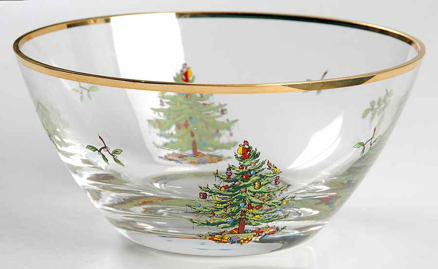 Christmas Tree Glassware Individual Salad Bowl by Spode-1
