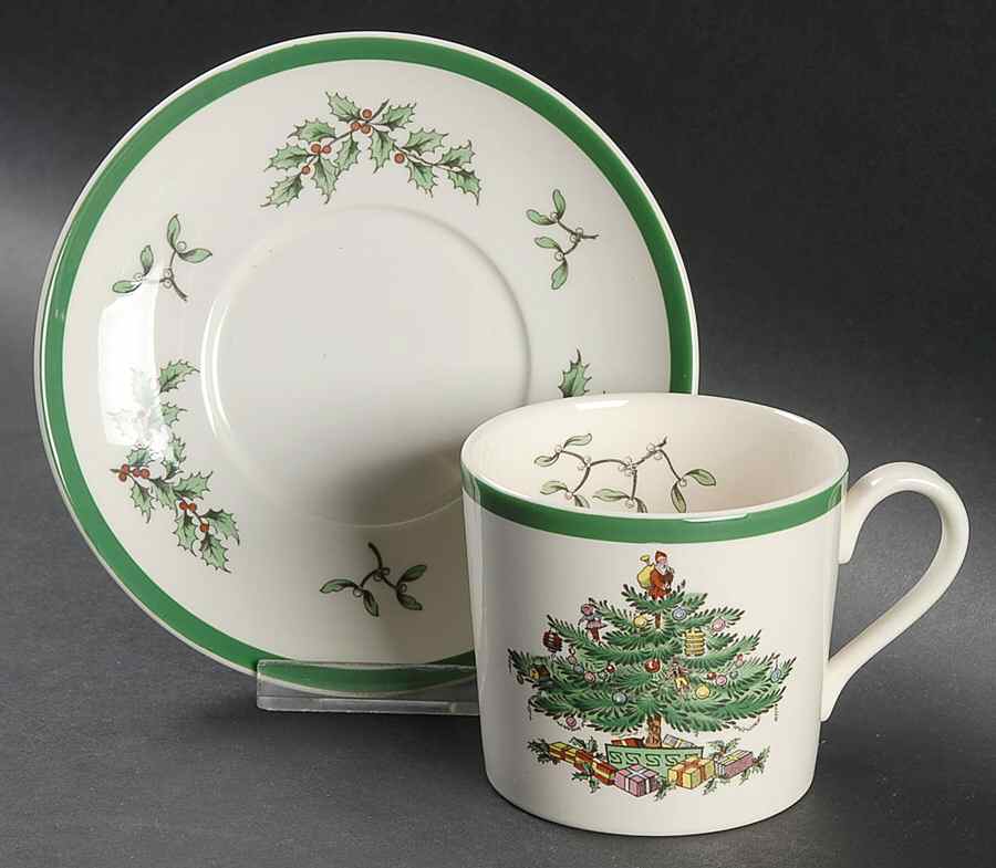 Christmas Tree Mug/Cup & Saucer Set by Spode-1