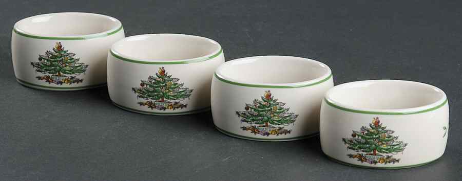 Christmas Tree Napkin Ring - Set of 4 by Spode-1