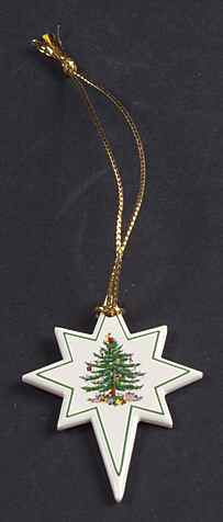 Christmas Tree Ornaments Hope - Mini Flat Star - No Box by Spode-1