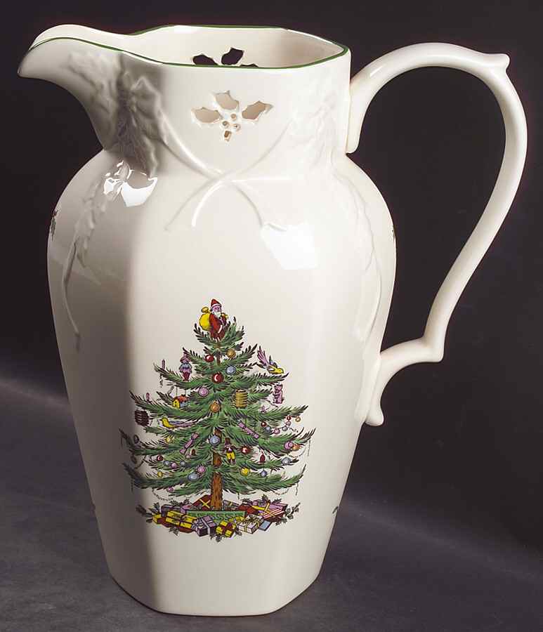 Christmas Tree 84 Oz Pierced Faceted Pitcher by Spode-1