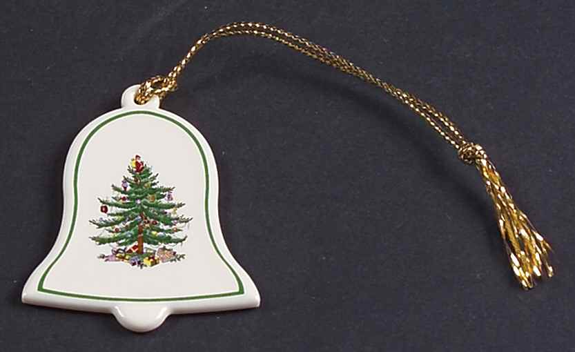 Christmas Tree Ornaments Rejoice - Mini Flat Bell - No Box by Spode-1