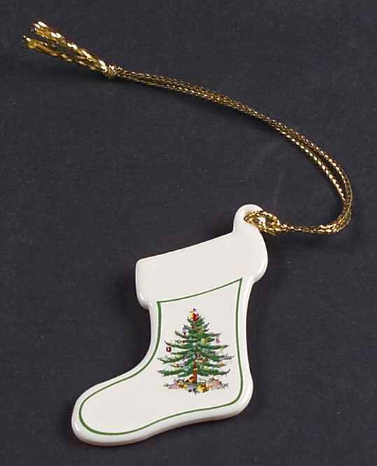 Christmas Tree Ornaments Joy - Mini Flat Stocking - No Box by Spode-1