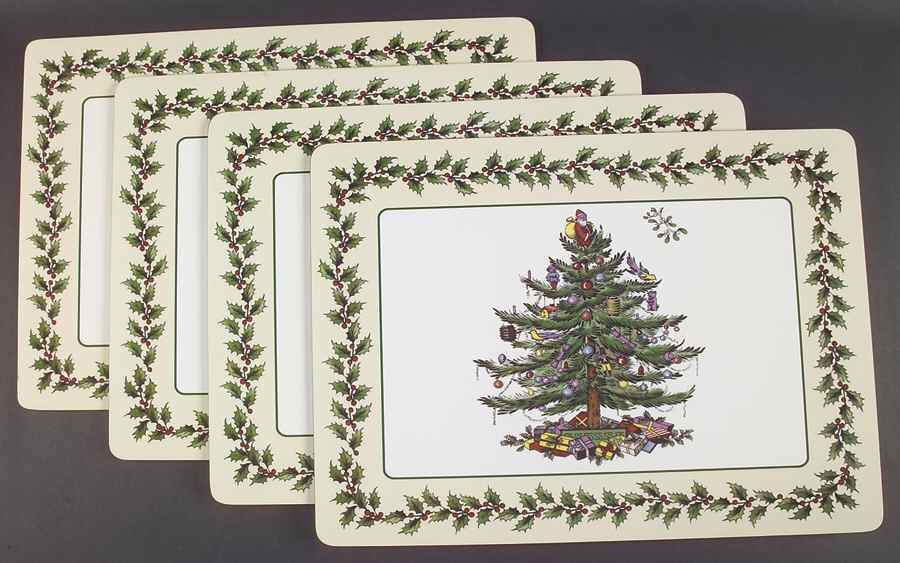 Christmas Tree Corkboard Placemat - Set of 4 (Motif #3) by Spode-1