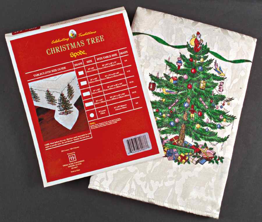 Christmas Tree 60" X 84" Oblong Tablecloth by Spode-1