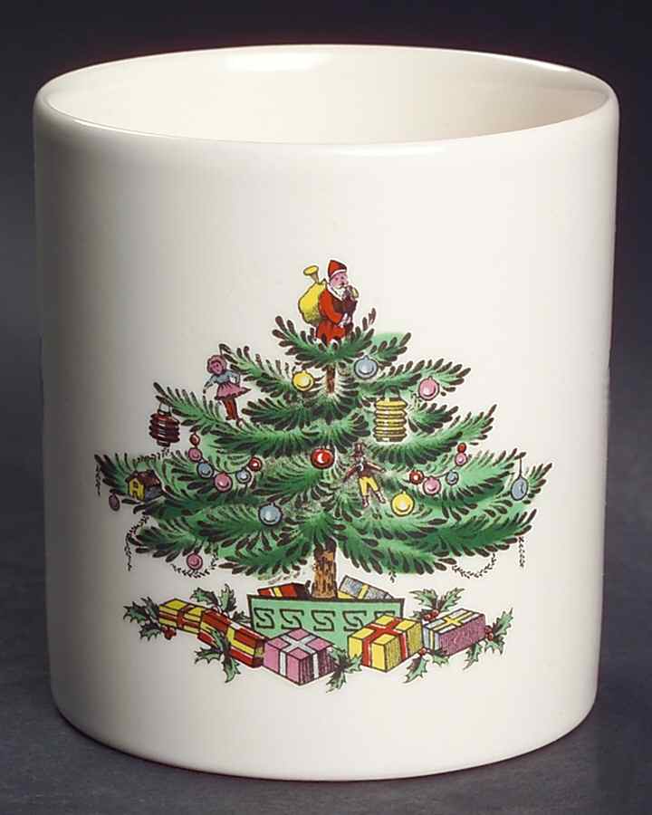 Christmas Tree China Bathroom Tumbler by Spode-1
