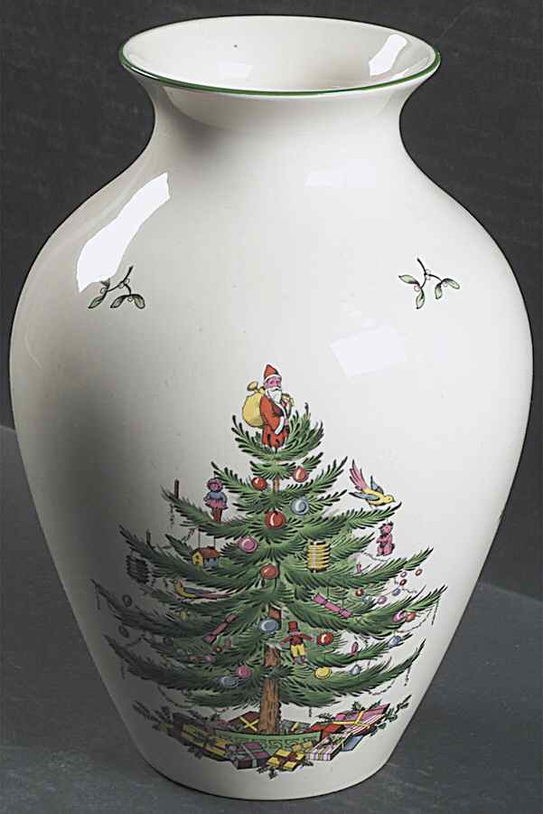 Christmas Tree 10" Vase by Spode-1