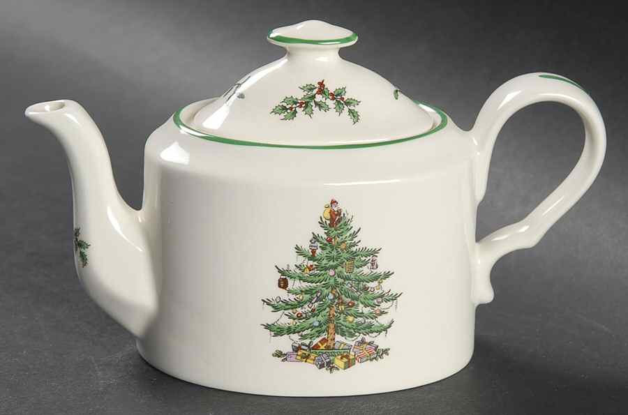 Christmas Tree Miniature Teapot & Lid by Spode-1