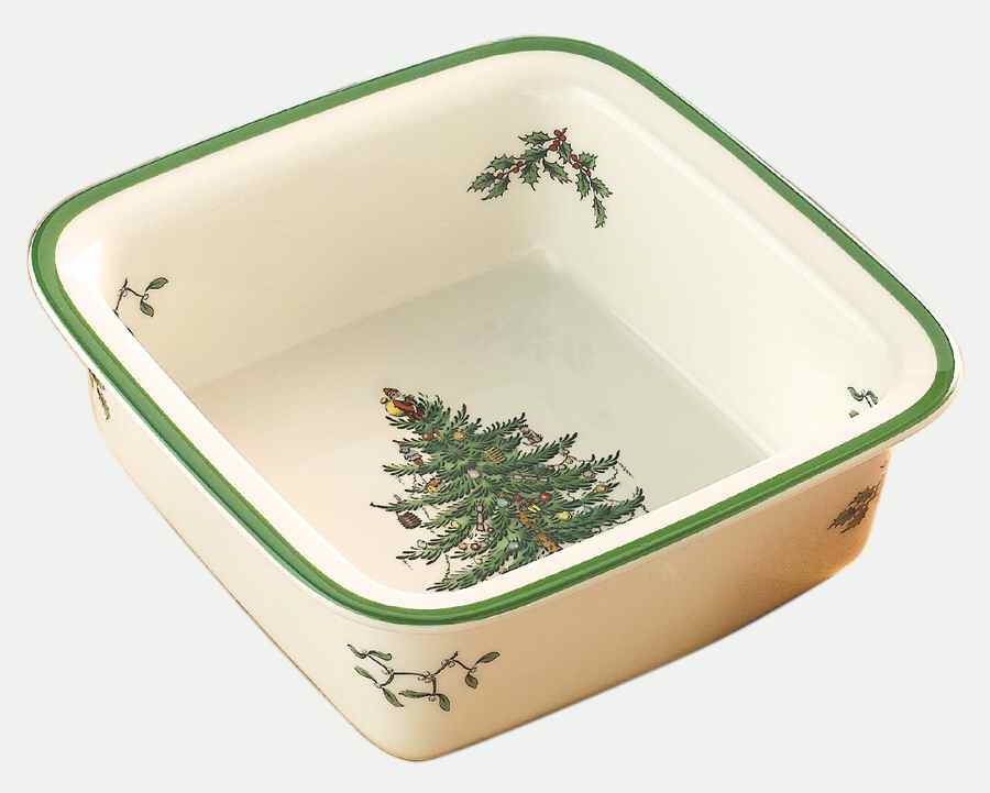 Christmas Tree 11" Square Baker by Spode-1