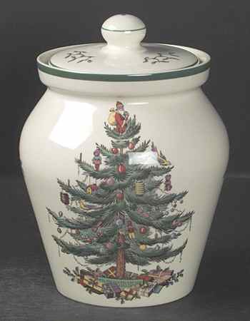 Christmas Tree Large Canister & Lid by Spode-1