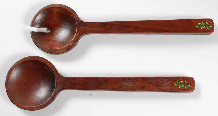 Christmas Tree Wood Solid 2-Piece Salad Set by Spode-1