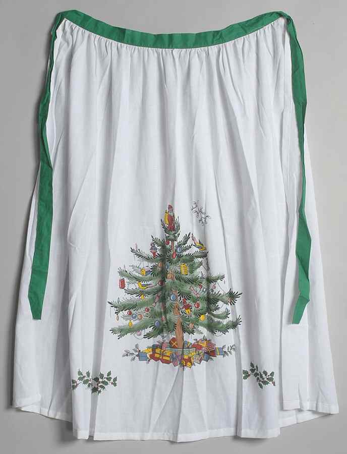 Christmas Tree 69" X 42" Cloth Kitchen Apron by Spode-1