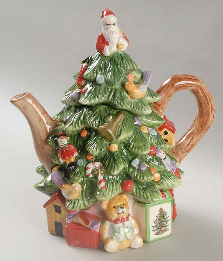 Christmas Tree Tree Shaped Teapot & Lid by Spode-1