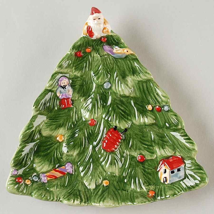 Christmas Tree 7" Tree Shape Whimsical Tray by Spode-1