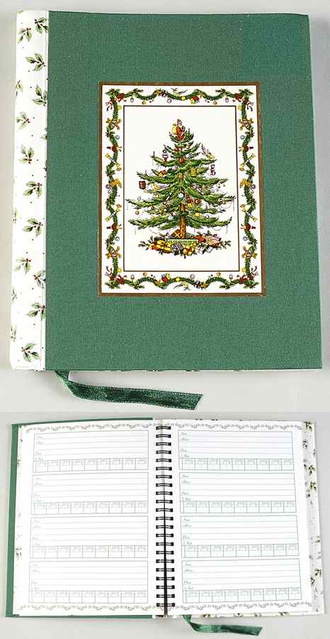 Christmas Tree Christmas Card List Book by Spode-1