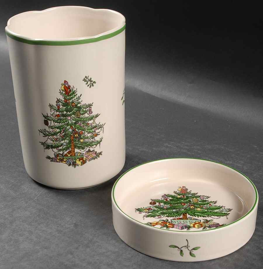 Christmas Tree Wine Cooler and Saucer Set by Spode-1
