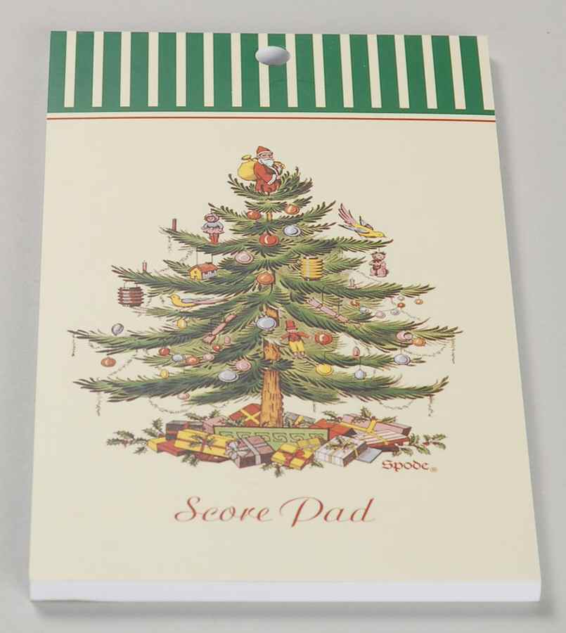 Christmas Tree Bridge Score Pad by Spode-1