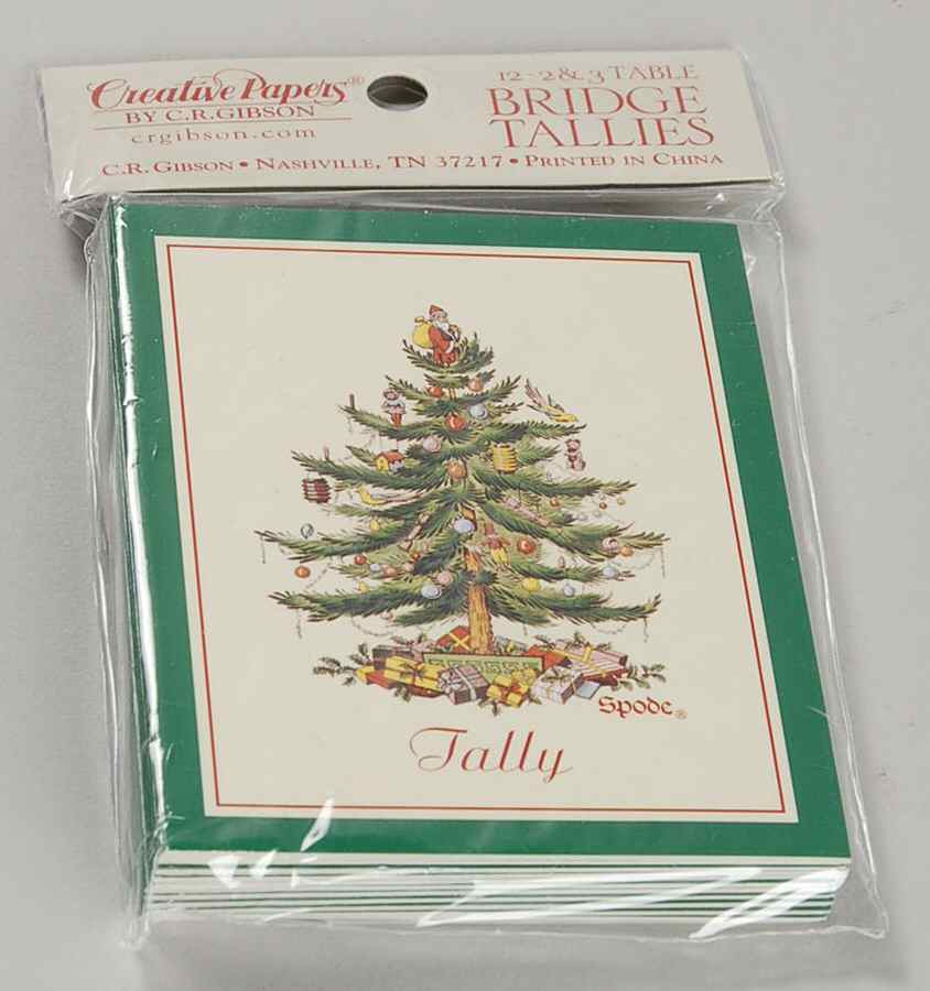 Christmas Tree Bridge Tallies - Set of 12 by Spode-1