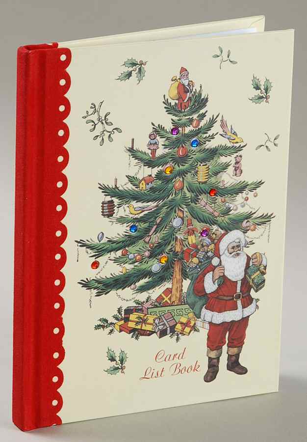 Christmas Tree Christmas Card List Book by Spode-1