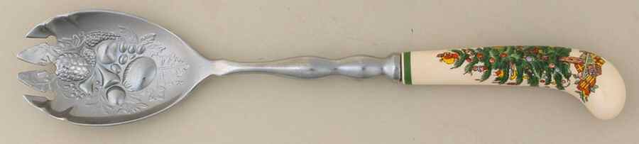 Christmas Tree Salad Serving Fork with Stainless Prongs by Spode-1