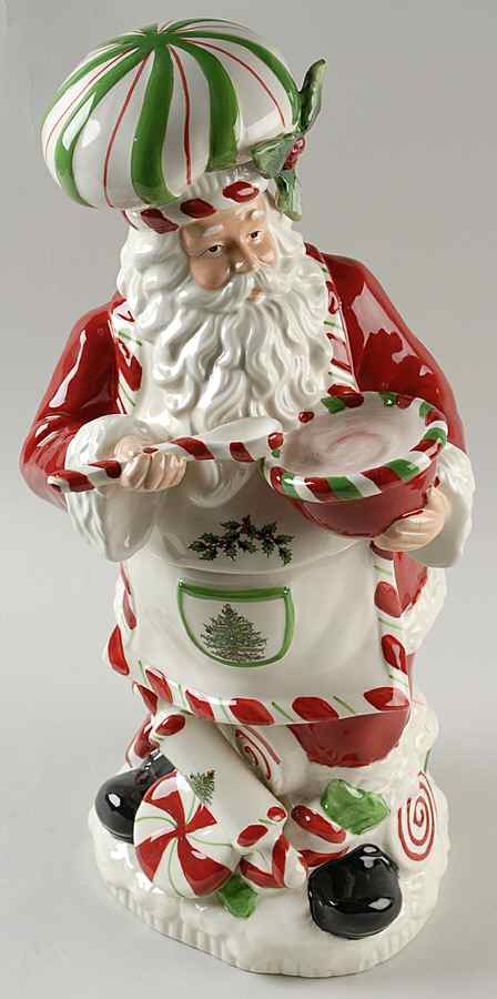 Christmas Tree Figural Cookie Jar & Lid by Spode-1