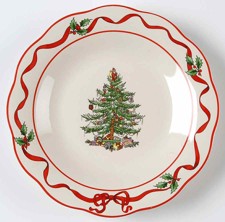 Christmas Tree 7" Sculpted Hostess Plate by Spode-1