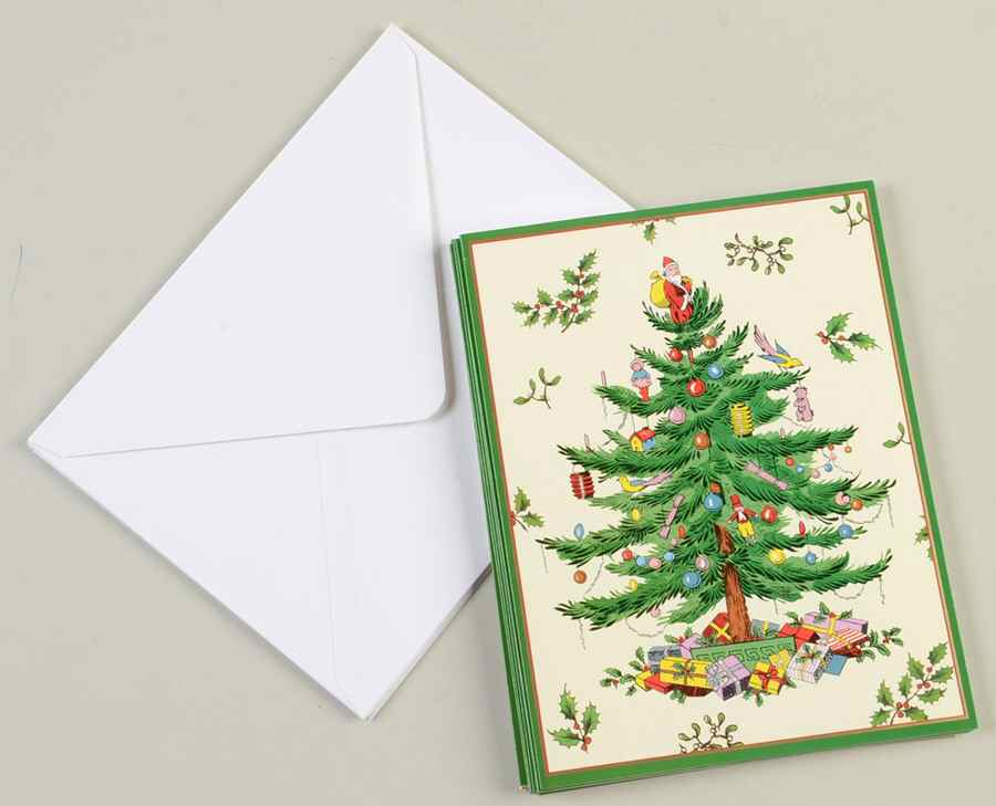 Christmas Tree (8 Pack) Greeting Cards & Envelopes by Spode-1