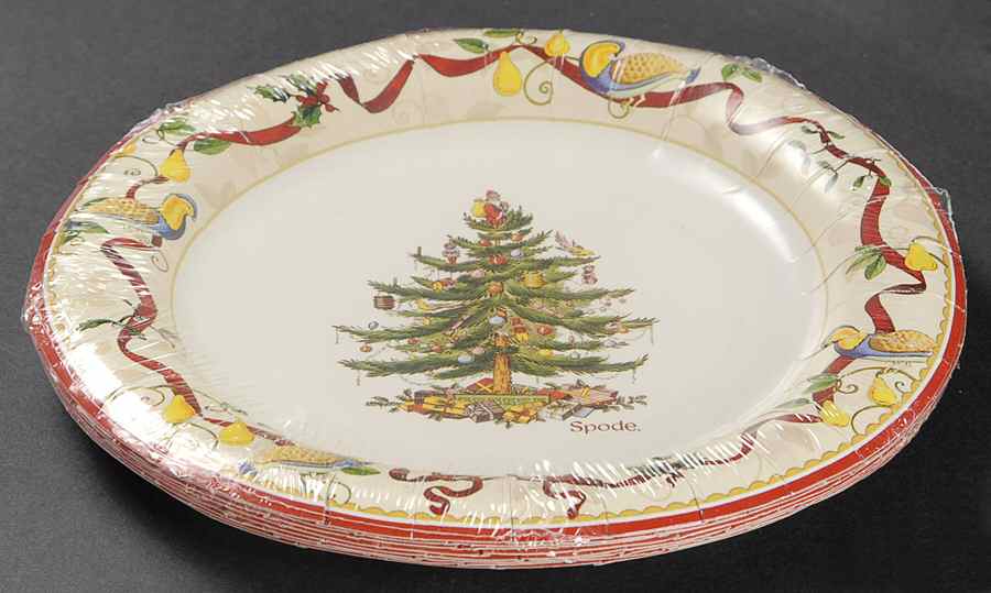 Christmas Tree (Pack of 8) Paper Luncheon Plate by Spode-1